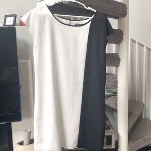 NEW black and white mini dress, size M